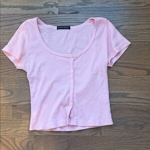 Brandy Melville Light Pink Button Down Top
